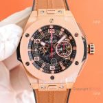 Super Clone 1:1 Hublot UNICO Ferrari Titanium Rose Gold 45mm 7750 Movement